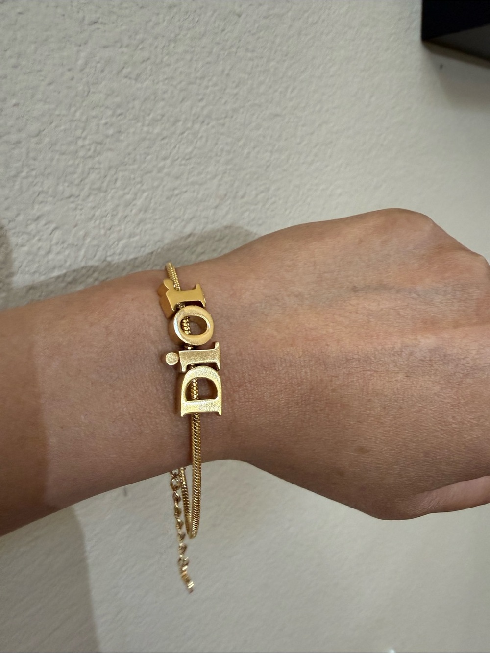 Dior Gold-tone Logo Necklace and Bracelet Set - Picture 13 of 15